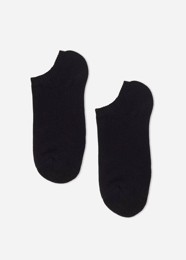 Calcetines Calzedonia Algodon No-Show Deporte Mujer Negras | CL2291YU