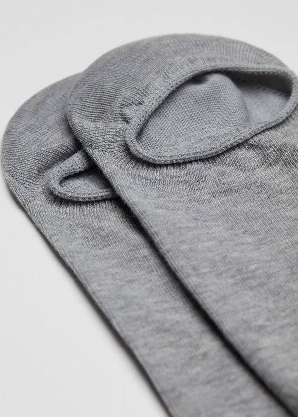 Calcetines Calzedonia Algodon No-Show Deporte Hombre Gris | CL2887OR