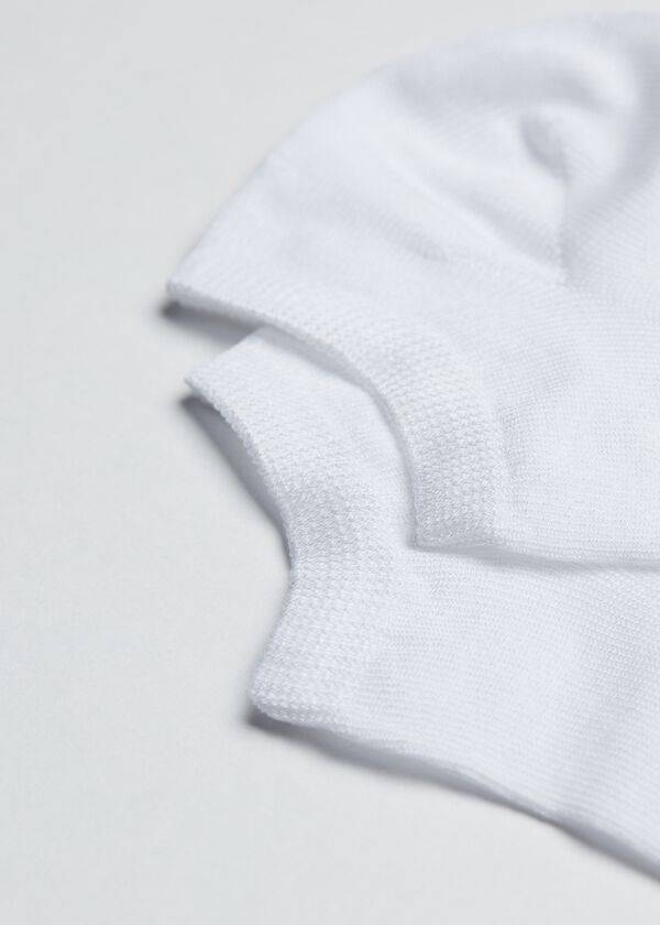 Calcetines Calzedonia Algodon No-Show Hombre Blancas | CL2894WY