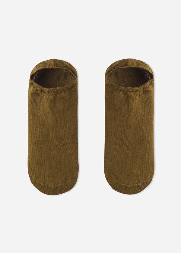 Calcetines Calzedonia Algodon No-Show Mujer Verde Oliva | CL2274GL
