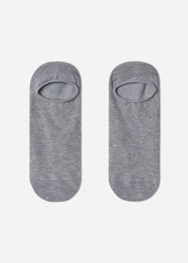 Calcetines Calzedonia Algodon No-Show Mujer Gris | CL2275HK