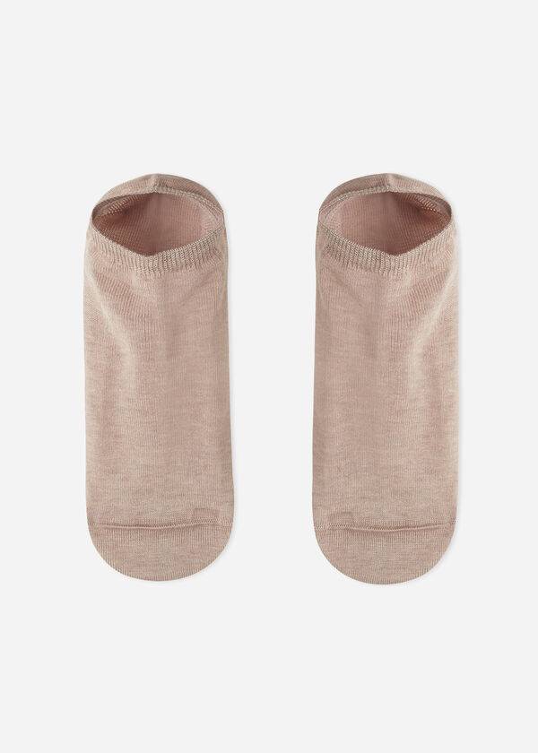 Calcetines Calzedonia Algodon No-Show Mujer Beige | CL2279ZG