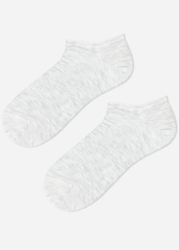 Calcetines Calzedonia Algodon No-Show Mujer Plateadas | CL2282VD