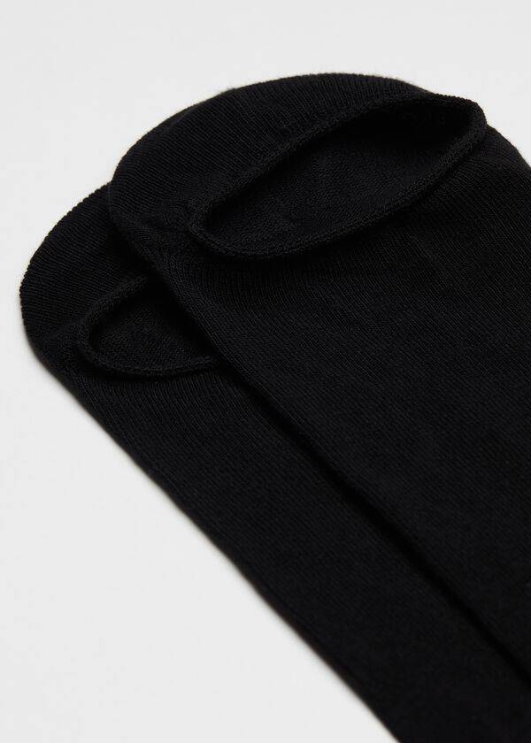 Calcetines Calzedonia Algodon No-Show rosa Hombre Negras | CL2890YU