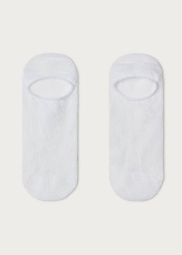 Calcetines Calzedonia Algodon No-Show rosa Hombre Blancas | CL2891TV