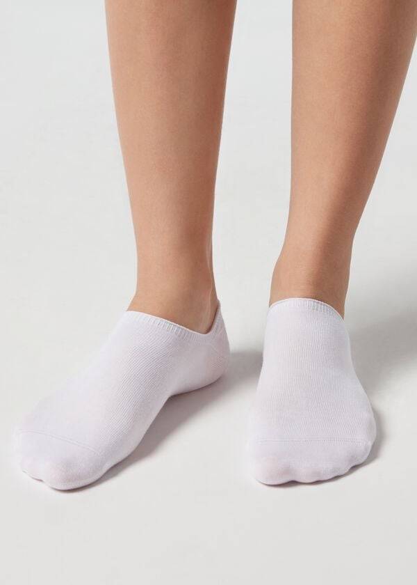 Calcetines Calzedonia Algodon No-Show rosa Hombre Blancas | CL2891TV