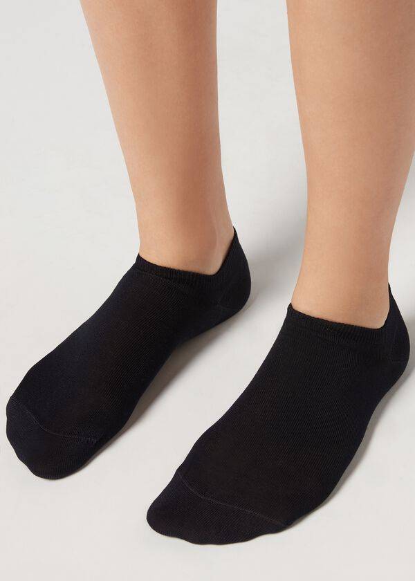 Calcetines Calzedonia Algodon No-Show rosa Hombre Azules | CL2892RW