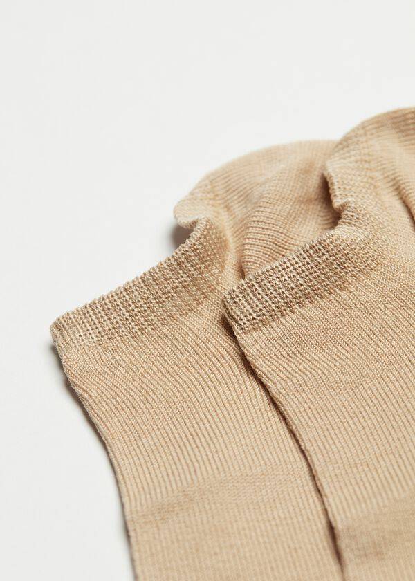 Calcetines Calzedonia Algodon No-Show rosa Hombre Marrones Beige | CL2893EX