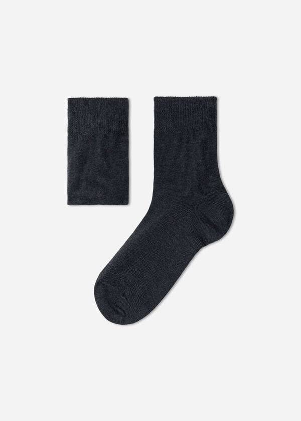 Calcetines Calzedonia Algodon with Fresh Feet Respirable Material Corta Niños Gris | CL3100OR