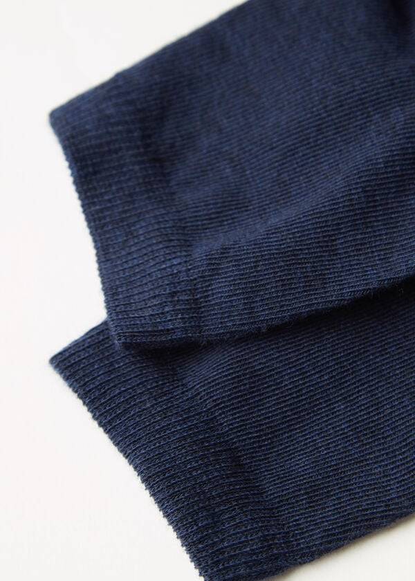 Calcetines Calzedonia Algodon with Fresh Feet Respirable Material Corta Niños Azul Marino | CL3101IS