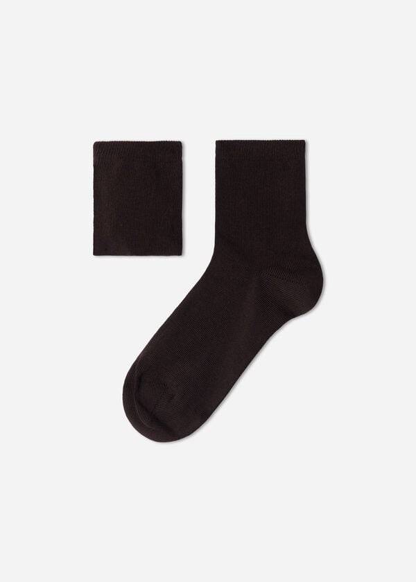 Calcetines Calzedonia Algodon with Fresh Feet Respirable Material Corta Niños Cafe | CL3102UT