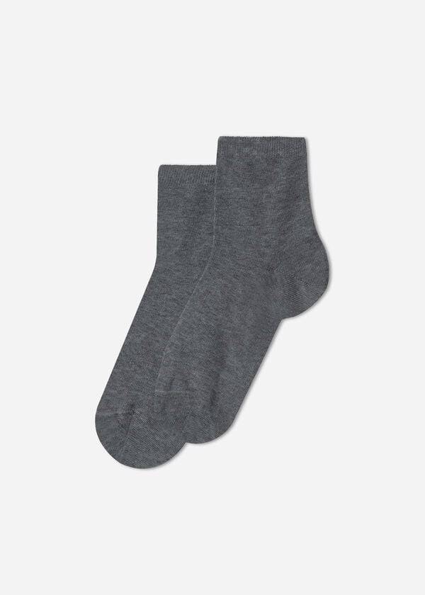 Calcetines Calzedonia Algodon with Fresh Feet Respirable Material Corta Niños Plateadas | CL3105RW