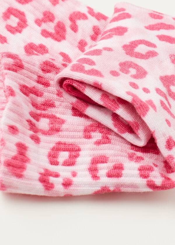 Calcetines Calzedonia Animal Print Corta Mujer Rosas | CL2339DN