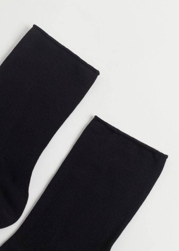 Calcetines Calzedonia Ankle with Cashmere Corta Mujer Negras | CL2345UT