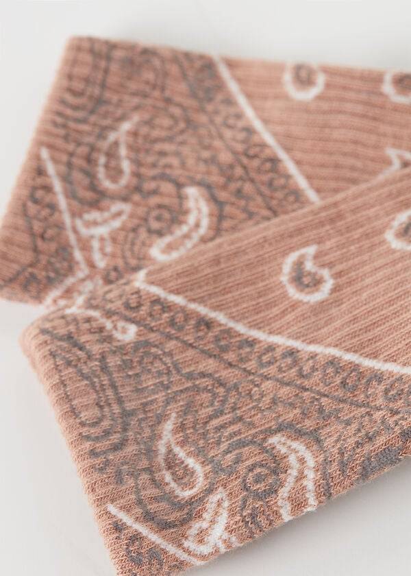 Calcetines Calzedonia Bandana Pattern Corta Mujer Beige | CL2348RW