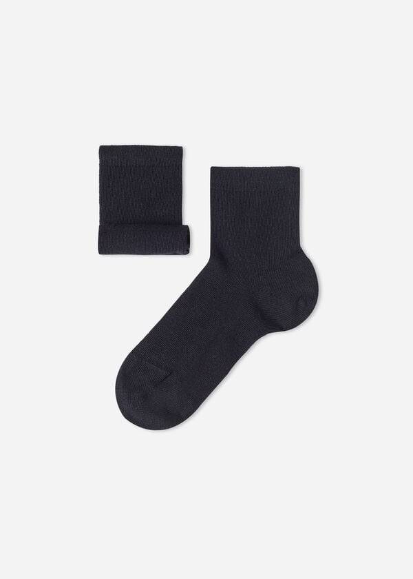 Calcetines Calzedonia Cashmere Blend Corta Niños Azules | CL3093HK