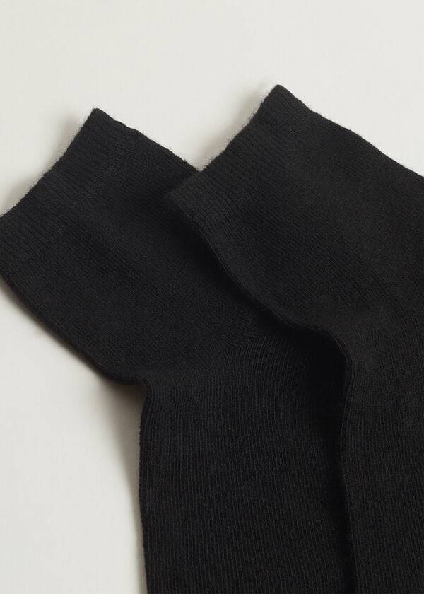 Calcetines Calzedonia Cashmere Blend Corta Niños Negras | CL3094GL