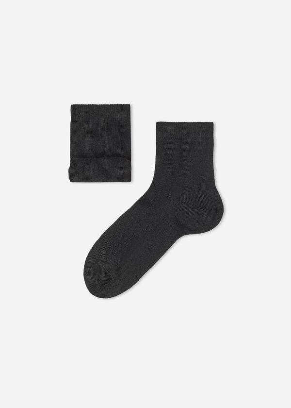 Calcetines Calzedonia Cashmere Blend Corta Niños Negras | CL3094GL