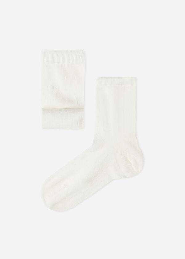 Calcetines Calzedonia Cashmere Blend Corta Niños Blancas | CL3165GL