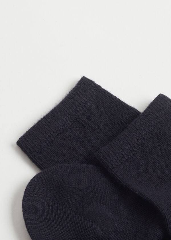 Calcetines Calzedonia Cashmere Blend Corta Niños Azules | CL3166FM