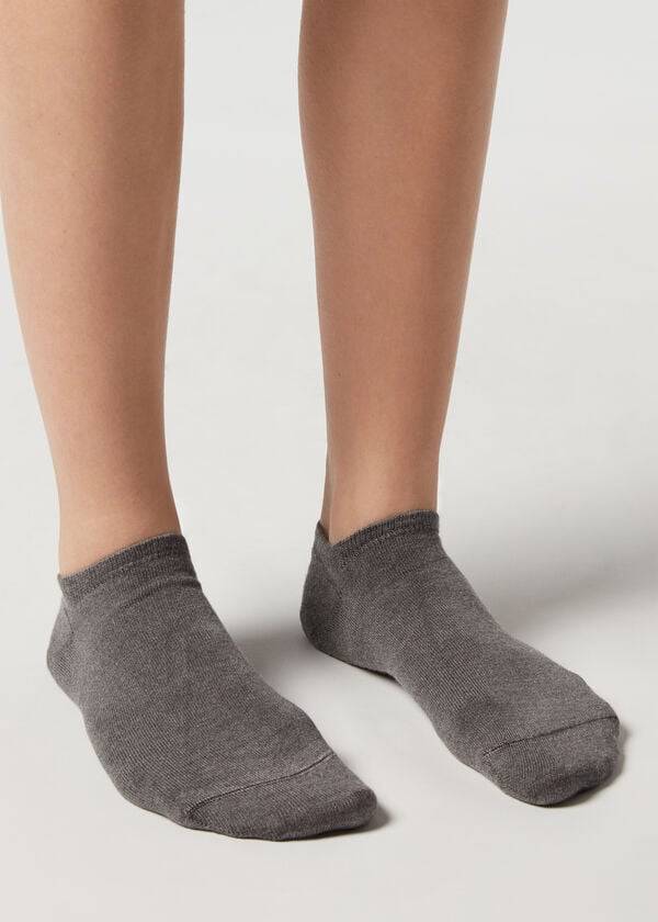Calcetines Calzedonia Cashmere Blend No-Show Hombre Gris | CL2882FM
