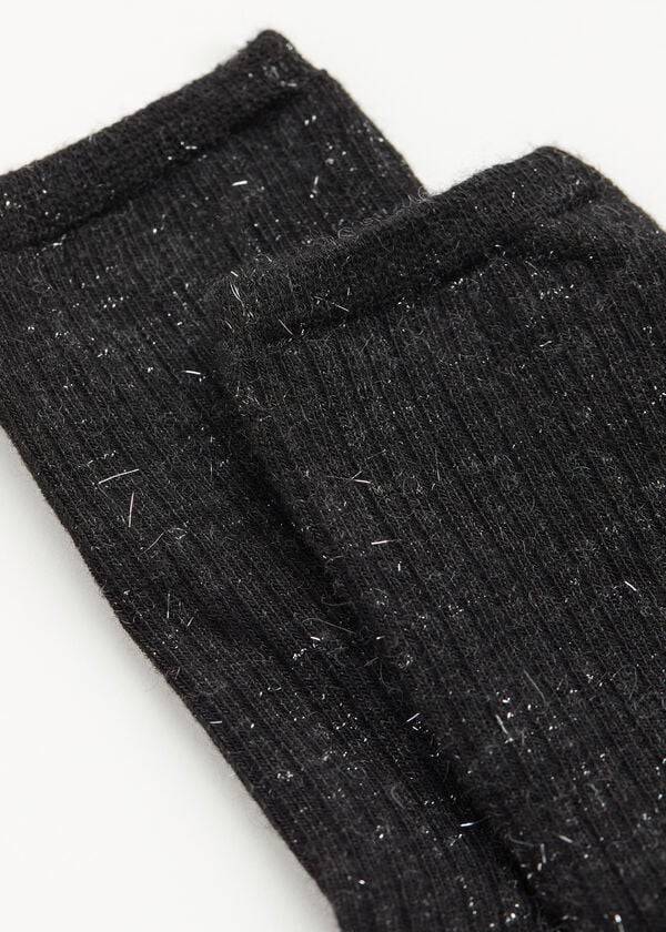 Calcetines Calzedonia Cashmere and Glitter Corta Niños Negras | CL3087CE