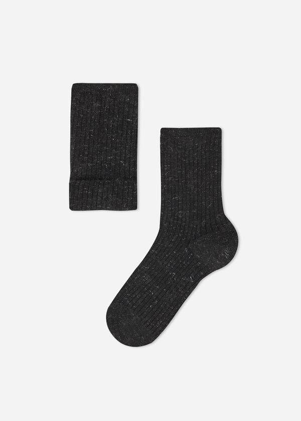 Calcetines Calzedonia Cashmere and Glitter Corta Niños Negras | CL3087CE