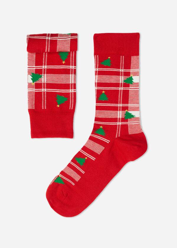 Calcetines Calzedonia Christmas Corta Crew Hombre Rojas | CL2800NB
