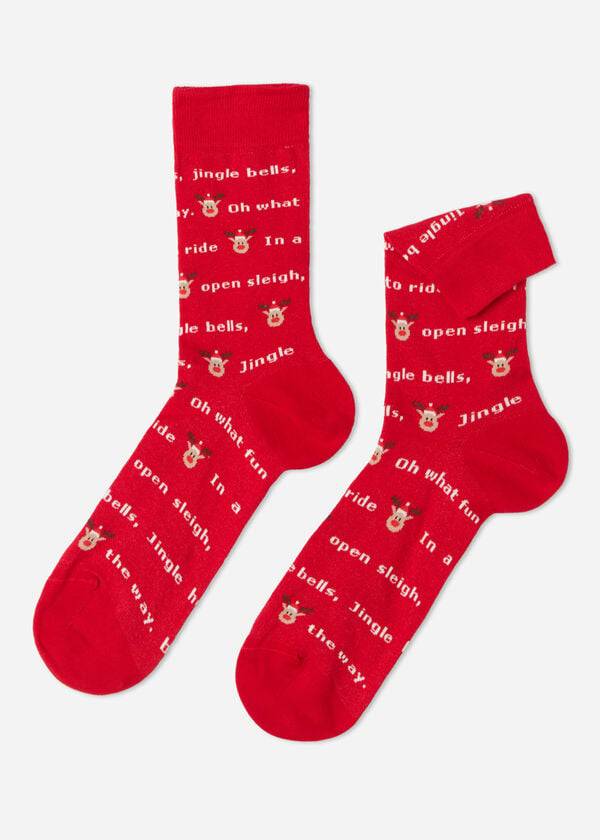 Calcetines Calzedonia Christmas Series Corta Crew Hombre Rojas | CL2794TV