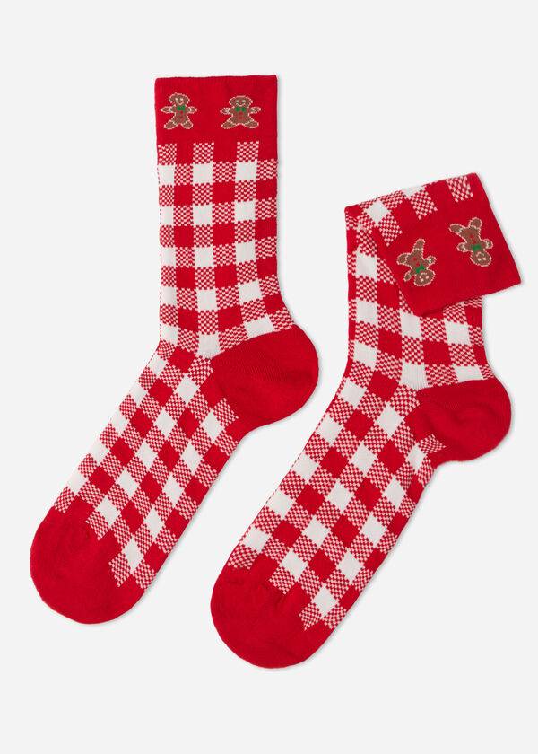 Calcetines Calzedonia Christmas Series Corta Crew Hombre Rojas Blancas | CL2795RW