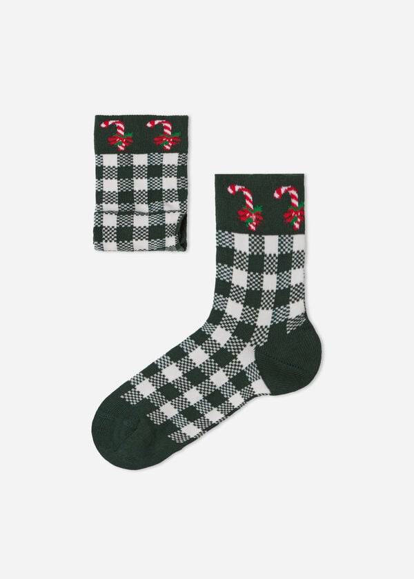 Calcetines Calzedonia Christmas Series Corta Niños Verde | CL3097SO