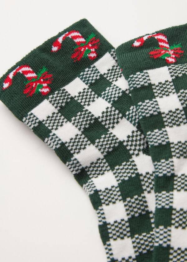 Calcetines Calzedonia Christmas Series Corta Niños Verde | CL3097SO