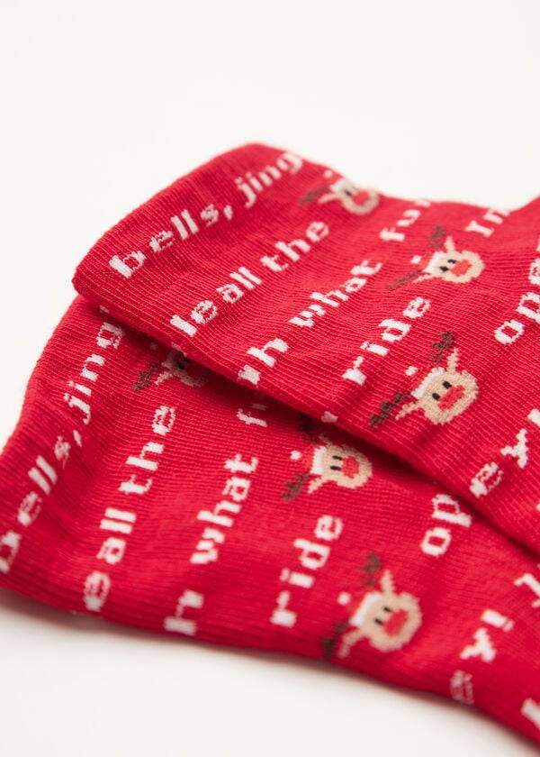 Calcetines Calzedonia Christmas Series Corta Niños Rojas | CL3098AP
