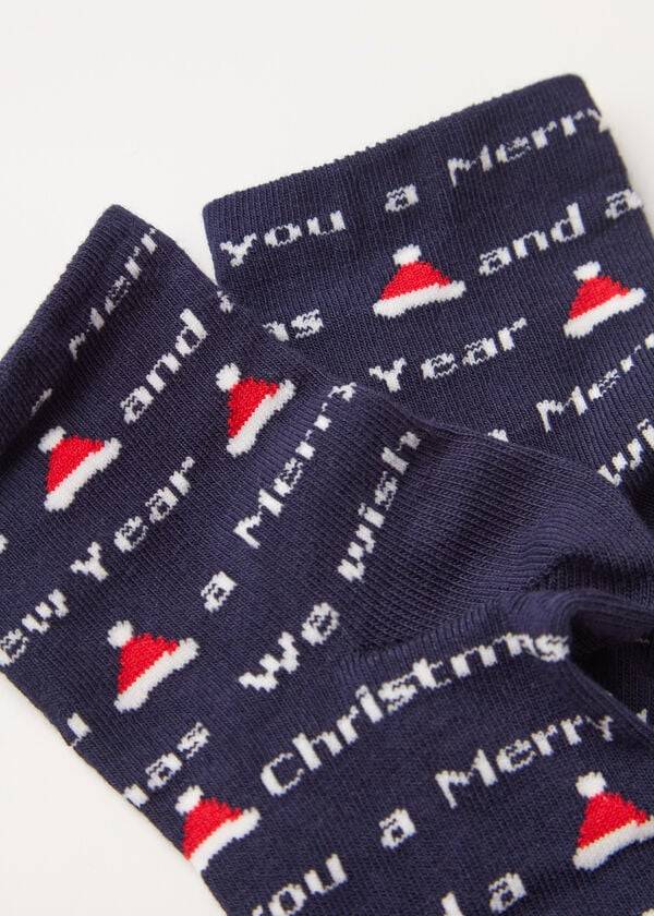 Calcetines Calzedonia Christmas Series Corta Niños Azules | CL3169AP