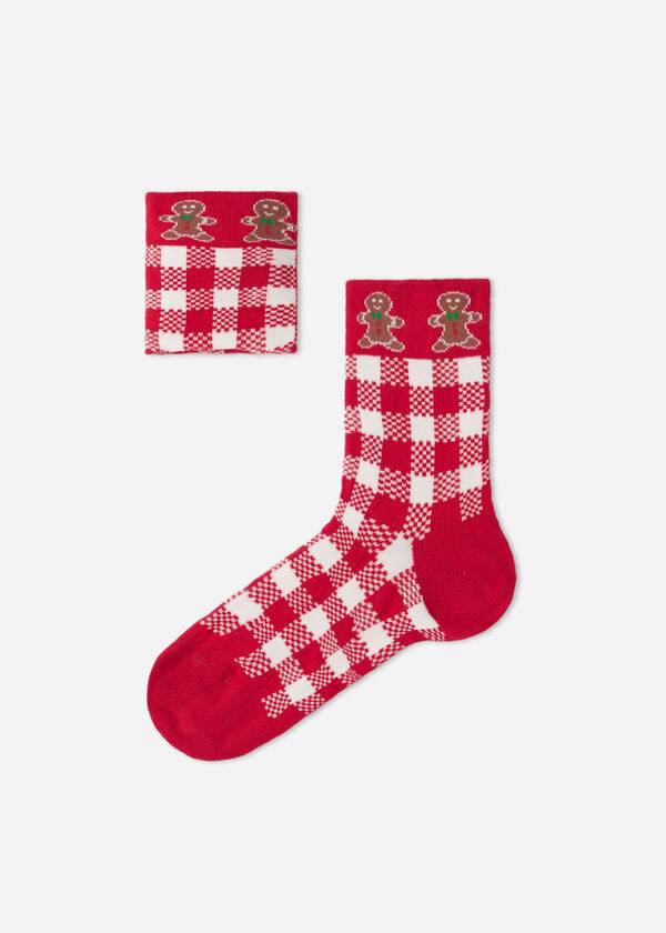 Calcetines Calzedonia Christmas Series Corta Niños Rojas Blancas | CL3170PQ