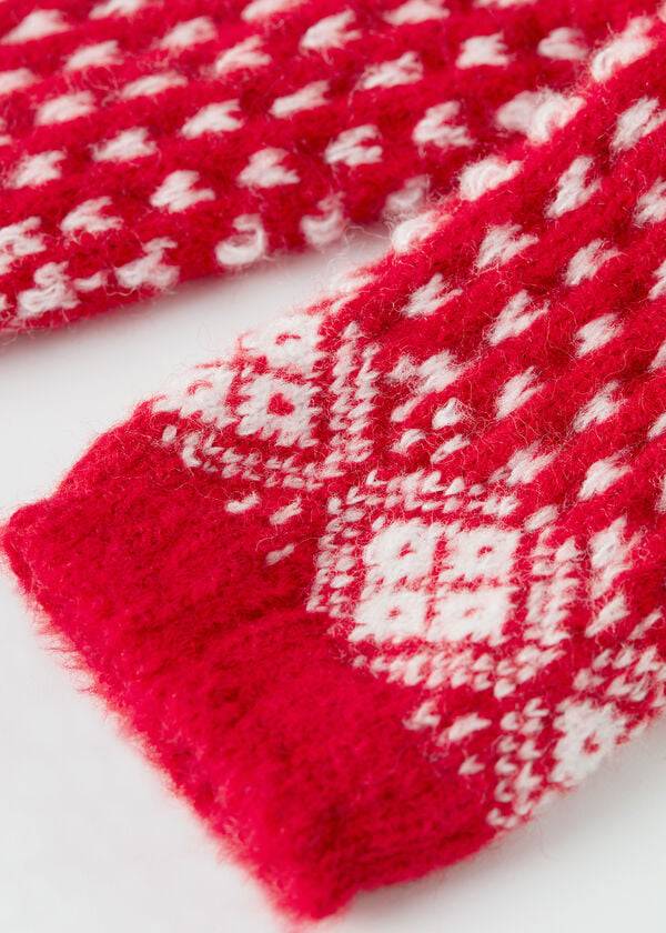 Calcetines Calzedonia Christmas Soft Corta Mujer Rojas | CL2375EX