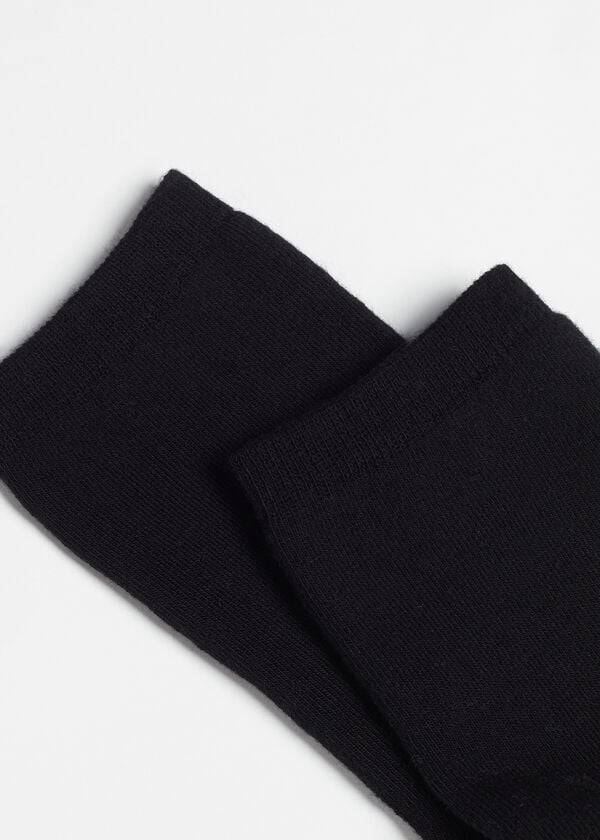Calcetines Calzedonia Corta Algodon Thermal Mujer Negras | CL2490KI