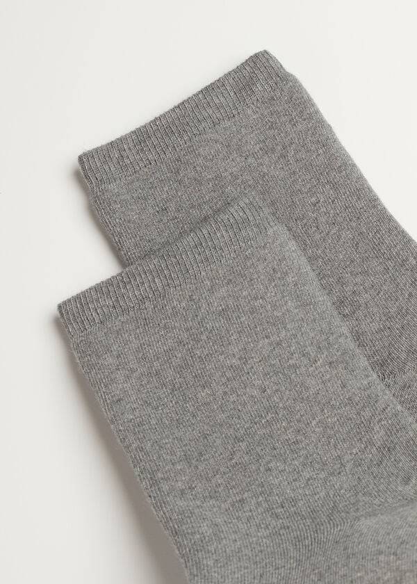 Calcetines Calzedonia Corta Algodon Thermal Mujer Gris | CL2493GL