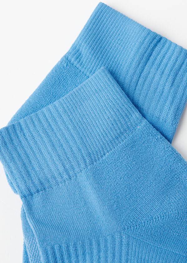 Calcetines Calzedonia Corta Deporte Mujer Azules | CL2520FM