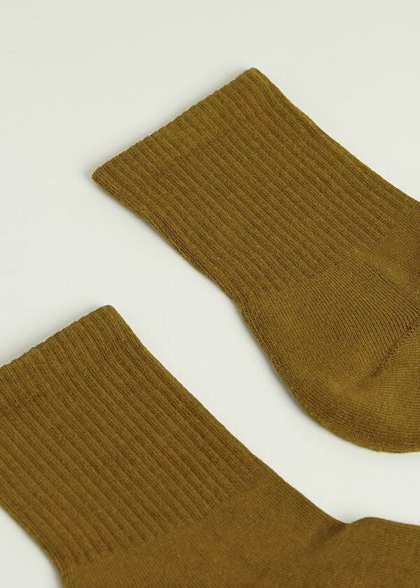 Calcetines Calzedonia Crew Deporte Hombre Verde | CL2798QZ