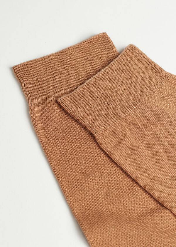 Calcetines Calzedonia Crew with Cashmere Hombre Marrones | CL2799MA