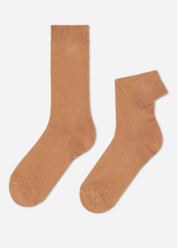 Calcetines Calzedonia Crew with Cashmere Hombre Marrones | CL2799MA