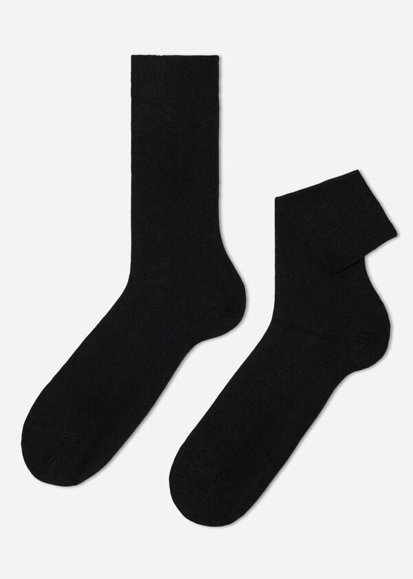 Calcetines Calzedonia Crew with Cashmere Hombre Negras | CL2829CE