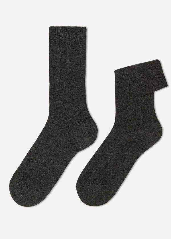 Calcetines Calzedonia Crew with Cashmere Hombre Azul Marino | CL2831ZG