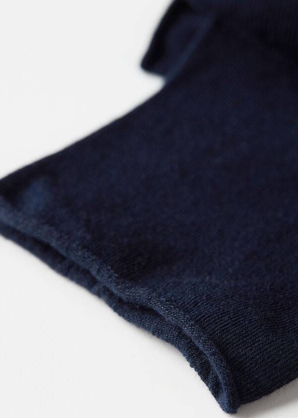 Calcetines Calzedonia Cuffless Cashmere Corta Mujer Azules | CL2383XF