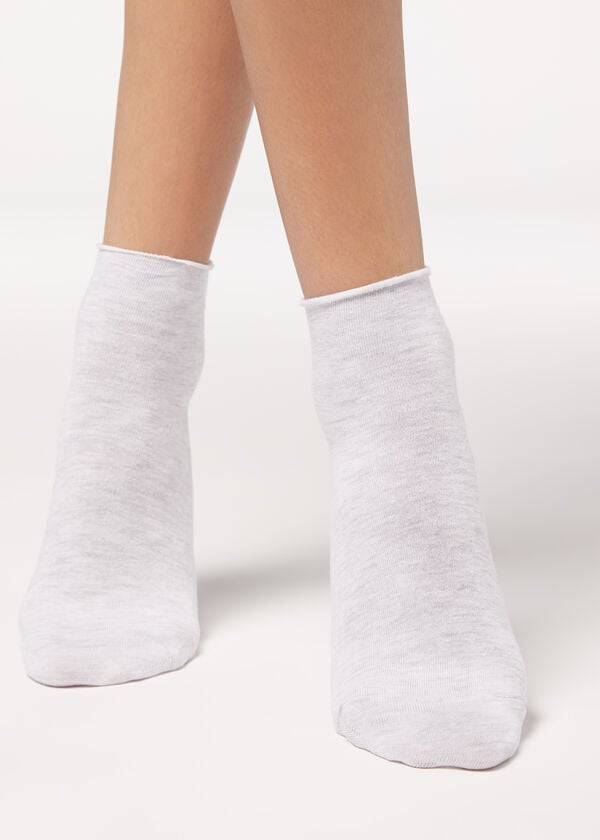 Calcetines Calzedonia Cuffless Corta in Algodon Mujer Beige | CL2391DN