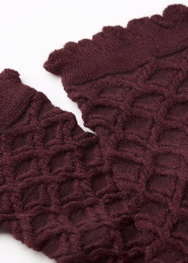 Calcetines Calzedonia Diamond-Pattern Cashmere Corta Mujer Rojas | CL2413JJ