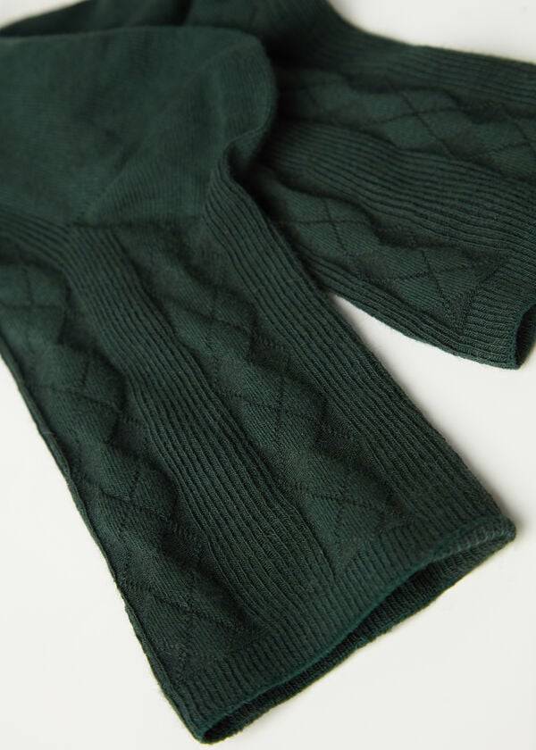 Calcetines Calzedonia Diamond-Pattern Lana Corta Mujer Verde | CL2417DN