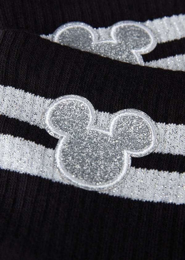 Calcetines Calzedonia Disney Mickey Mouse Corta Deporte Mujer Negras | CL2419AP
