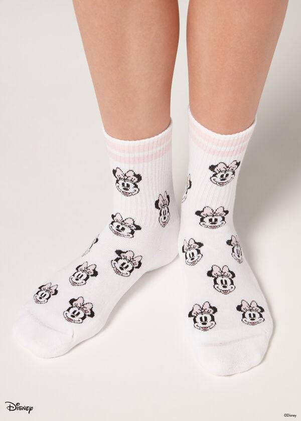 Calcetines Calzedonia Disney Patterned Corta Mujer Blancas Rosas | CL2421OR
